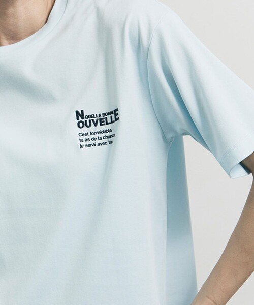 UNFILO(アンフィーロ)の「【平均レビュー4.6★】BEAUTY FORM-T cotton ロゴ ハーフスリーブ Tシャツ(Tシャツ/カットソー・レディース・グレー系1/ネイビー系1/スカイブルー系1/ベージュ系1/ホワイト系1/ライトグレー系1/ダークブラウン系2/ベージュ系2/ホワイト系2/黄土色系・SMALL/LARGE/MEDIUM)」の20枚目の写真