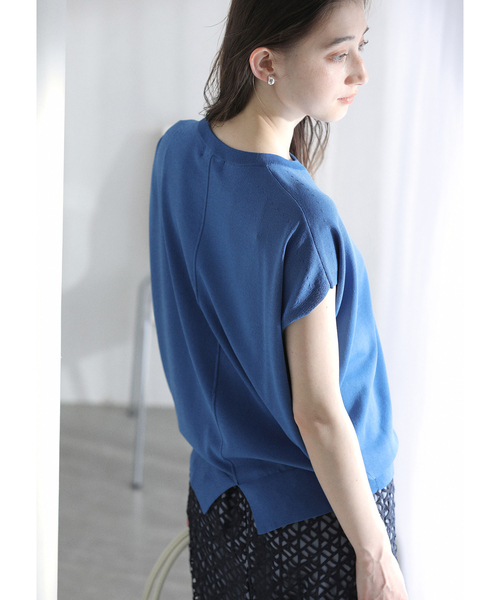 La TOTALITE(ラトータリテ)の「【洗える】接触冷感ウォッシャブルフレンチプルオーバー(ニット/セーター・レディース・ブラック/ベージュ/ホワイト/ブルー系その他・FREE)」の10枚目の写真