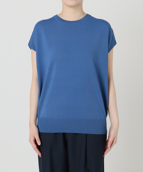 La TOTALITE（ラトータリテ）の「【洗える】接触冷感ウォッシャブルフレンチプルオーバー（ニット/セーター・レディース・ブラック/ベージュ/ホワイト/ブルー系その他・FREE）」の10枚目の写真