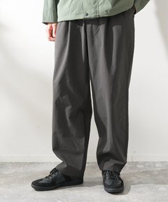 UNISEX》Wool Mix Continuous Tow-Tuck Wide Pants/ウールミックス