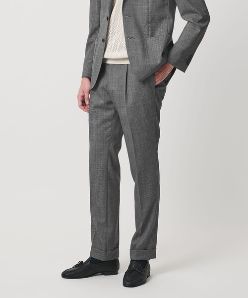 UNITED ARROWS(ユナイテッドアローズ)の「ハウンドトゥース 1プリーツ スラックス R-MODEL(スラックス・メンズ・ダークグレー・48/46/50/44)」の14枚目の写真