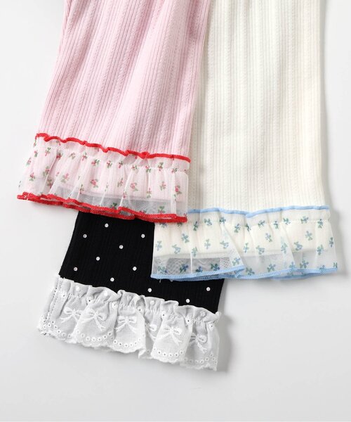 apres les cours（アプレレクール）の「裾フリルひんやりレギンス（レギンス/スパッツ・キッズ・ドット/ピンク/アイボリー・80/90/100/110/120/130）」の5枚目の写真