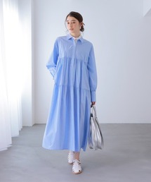 Jines | ストライプティアードワンピース(ワンピース)