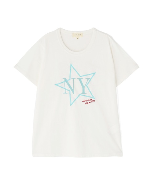 AVIREX（アヴィレックス）の「《直営店限定》FADE WASH T‐SHIRT WITH STAR EMBROIDERY（Tシャツ/カットソー・レディース・オフホワイト/ピンク/チャコールグレー・F）」の19枚目の写真
