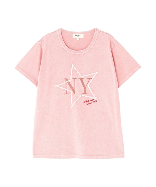 AVIREX（アヴィレックス）の「《直営店限定》FADE WASH T‐SHIRT WITH STAR EMBROIDERY（Tシャツ/カットソー・レディース・オフホワイト/ピンク/チャコールグレー・F）」の17枚目の写真
