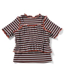 apres les cours（アプレレクール）の「マルチボーダーTシャツ&ビスチェ２Pセット（Tシャツ/カットソー）」