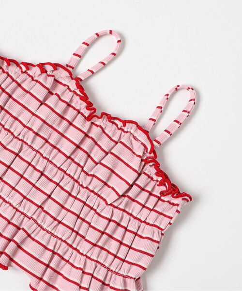 apres les cours(アプレレクール)の「マルチボーダーTシャツ&ビスチェ2Pセット(アンサンブル・キッズ・ブラウン/グリーン/ピンク・90/100/110/120/130/140)」の8枚目の写真