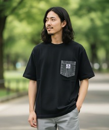 【BEN DAVIS/ベンデイビス】【デニムポケットが主役】デニムポケット Tシャツ 古着加工 綿100% ワンポイント