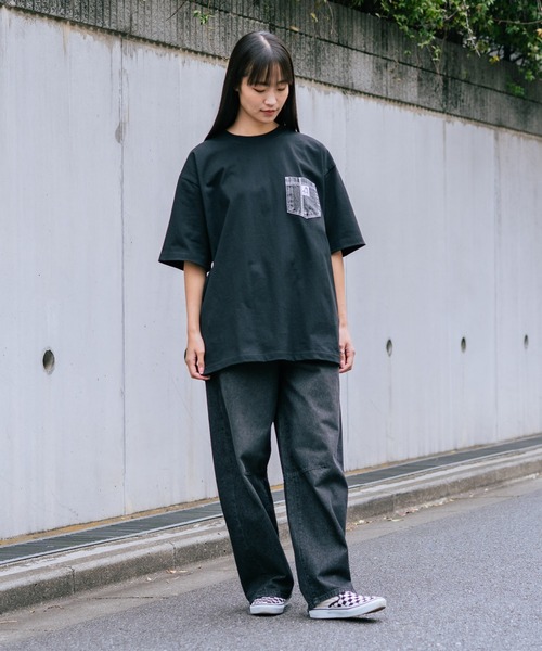 BEN DAVIS(ベンデイビス)の「【BEN DAVIS/ベンデイビス】【デニムポケットが主役】デニムポケット Tシャツ 古着加工 綿100% ワンポイント(Tシャツ/カットソー・メンズ・ブラック/ホワイト・LARGE/MEDIUM/SMALL/X-LARGE)」の13枚目の写真