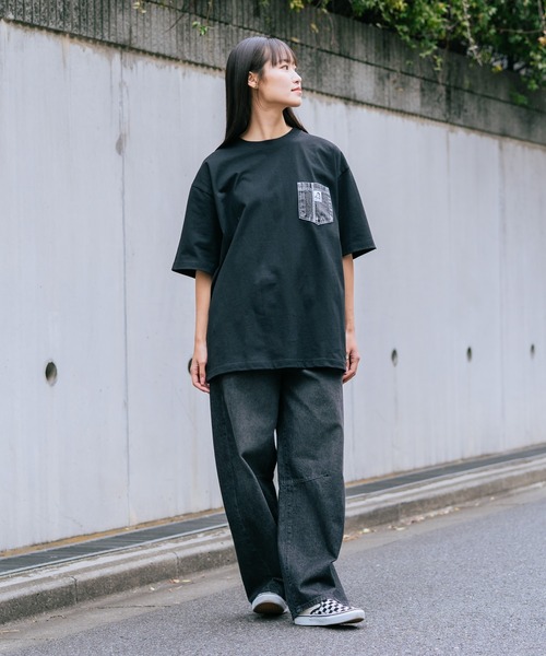 BEN DAVIS(ベンデイビス)の「【BEN DAVIS/ベンデイビス】【デニムポケットが主役】デニムポケット Tシャツ 古着加工 綿100% ワンポイント(Tシャツ/カットソー・メンズ・ブラック/ホワイト・LARGE/MEDIUM/SMALL/X-LARGE)」の15枚目の写真