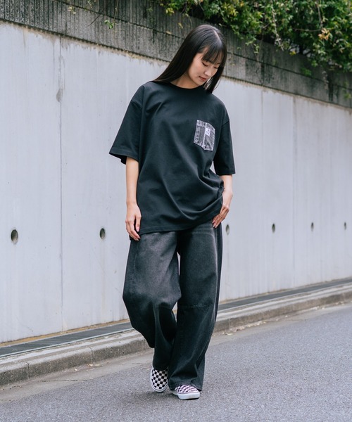 BEN DAVIS(ベンデイビス)の「【BEN DAVIS/ベンデイビス】【デニムポケットが主役】デニムポケット Tシャツ 古着加工 綿100% ワンポイント(Tシャツ/カットソー・メンズ・ブラック/ホワイト・LARGE/MEDIUM/SMALL/X-LARGE)」の16枚目の写真