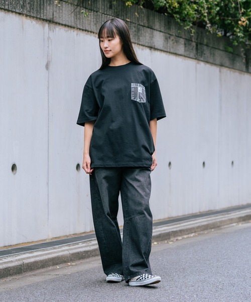 BEN DAVIS(ベンデイビス)の「【BEN DAVIS/ベンデイビス】【デニムポケットが主役】デニムポケット Tシャツ 古着加工 綿100% ワンポイント(Tシャツ/カットソー・メンズ・ブラック/ホワイト・LARGE/MEDIUM/SMALL/X-LARGE)」の18枚目の写真