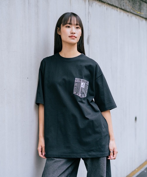 BEN DAVIS(ベンデイビス)の「【BEN DAVIS/ベンデイビス】【デニムポケットが主役】デニムポケット Tシャツ 古着加工 綿100% ワンポイント(Tシャツ/カットソー・メンズ・ブラック/ホワイト・LARGE/MEDIUM/SMALL/X-LARGE)」の9枚目の写真