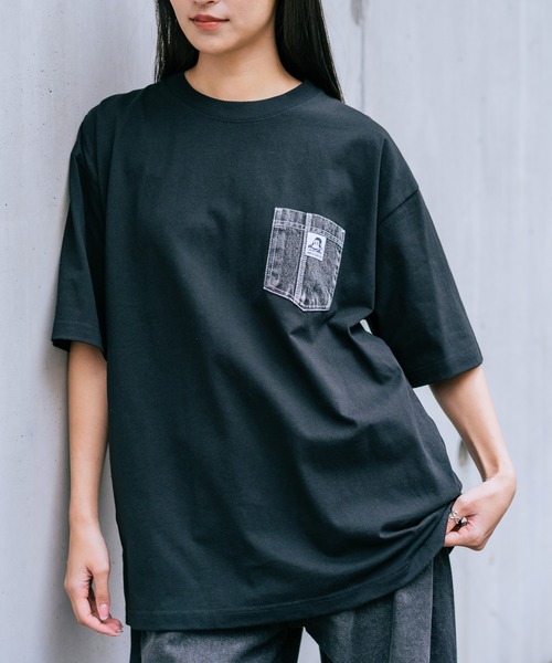 BEN DAVIS(ベンデイビス)の「【BEN DAVIS/ベンデイビス】【デニムポケットが主役】デニムポケット Tシャツ 古着加工 綿100% ワンポイント(Tシャツ/カットソー・メンズ・ブラック/ホワイト・LARGE/MEDIUM/SMALL/X-LARGE)」の11枚目の写真