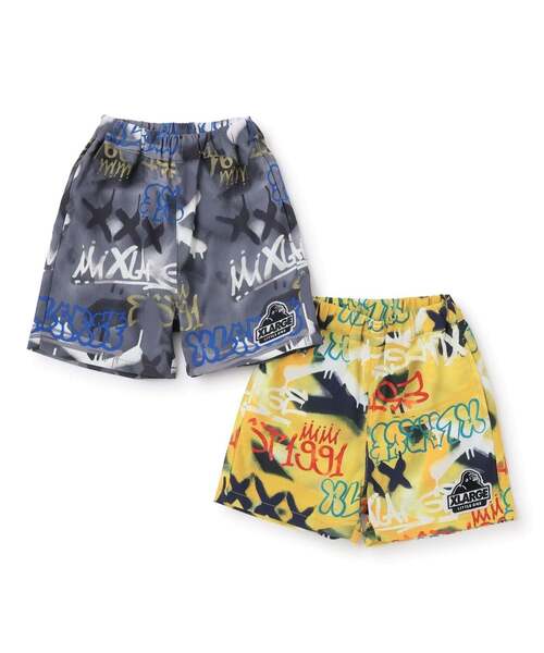 XLARGE KIDS(エクストララージキッズ)の「スプレーアート総柄 ショートパンツ(その他パンツ・キッズ・グレー/イエロー・130cm/140cm/120cm/90cm/100cm/110cm)」の5枚目の写真