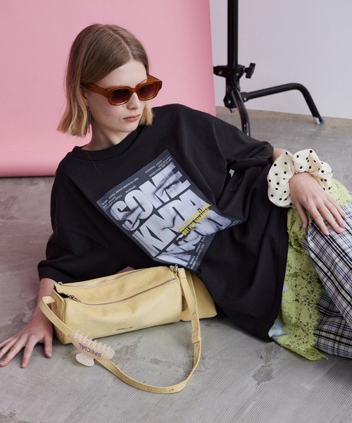 MAISON SPECIAL(メゾンスペシャル)の「SOME KINDA MOOD T-Shirt/SOME KINDA MOOD TEE(Tシャツ/カットソー・レディース・ライトグレー/ブルー/チャコールグレー・FREE)」の1枚目の写真