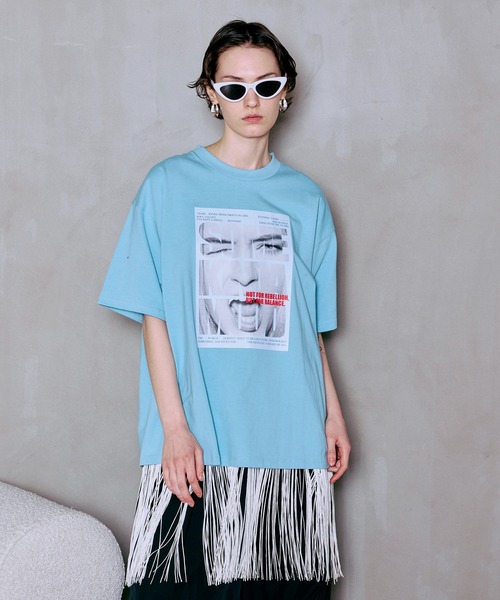 MAISON SPECIAL(メゾンスペシャル)の「SOME KINDA MOOD T-Shirt/SOME KINDA MOOD TEE(Tシャツ/カットソー・レディース・ライトグレー/ブルー/チャコールグレー・FREE)」の3枚目の写真