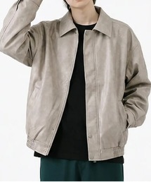 revertical（リバーティカル）の「オーバーサイズ ジップブルゾン レザージャケット（ブルゾン）」