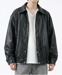 revertical（リバーティカル）の「オーバーサイズ ジップブルゾン レザージャケット（ブルゾン）」
