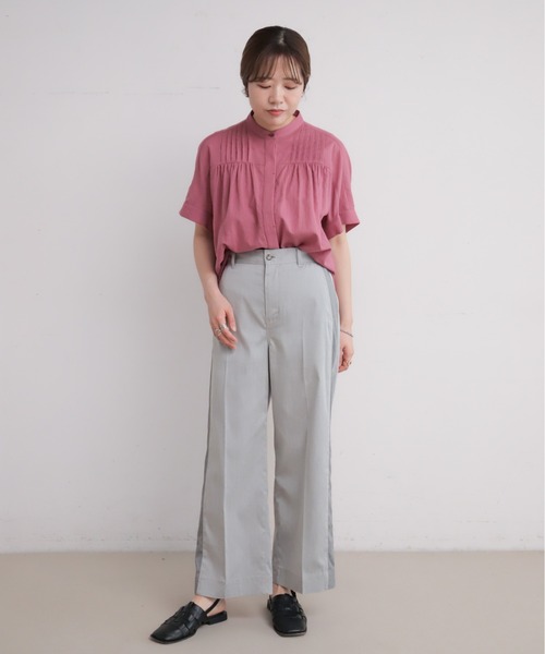 サイドラインシャンブレー クロップドパンツ（その他パンツ）｜NOMBRE