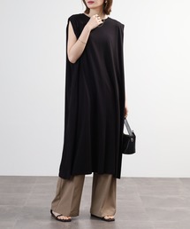 BRODIAEA ノースリーブカットソーワンピース