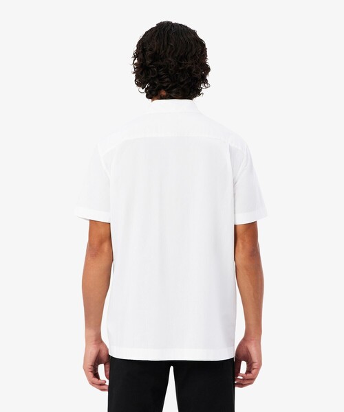 LACOSTE(ラコステ)の「ショートスリーブポプリンシャツ(シャツ/ブラウス・メンズ・ホワイト/ライトブルー・39/40)」の4枚目の写真