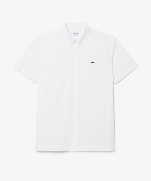 LACOSTE(ラコステ)の「ショートスリーブポプリンシャツ(シャツ/ブラウス・メンズ・ホワイト/ライトブルー・39/40)」の5枚目の写真