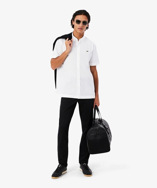 LACOSTE(ラコステ)の「ショートスリーブポプリンシャツ(シャツ/ブラウス・メンズ・ホワイト/ライトブルー・39/40)」の8枚目の写真