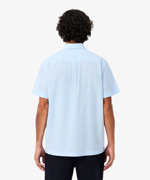 LACOSTE(ラコステ)の「ショートスリーブポプリンシャツ(シャツ/ブラウス・メンズ・ホワイト/ライトブルー・39/40)」の10枚目の写真