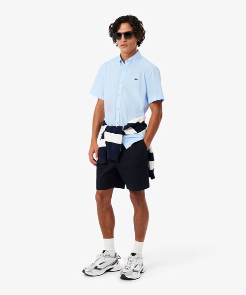 LACOSTE(ラコステ)の「ショートスリーブポプリンシャツ(シャツ/ブラウス・メンズ・ホワイト/ライトブルー・39/40)」の14枚目の写真