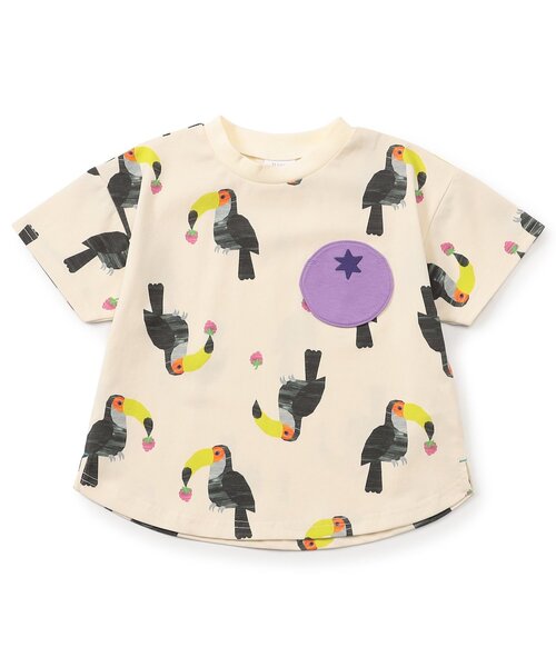 BIT'Z(ビッツ)の「【接触冷感】動物総柄半袖Tシャツ(Tシャツ/カットソー・キッズ・ミント/アイボリー/レモンイエロー・80/90/95/100/110/120)」の4枚目の写真