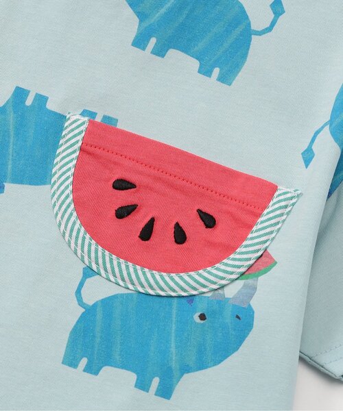 BIT'Z(ビッツ)の「【接触冷感】動物総柄半袖Tシャツ(Tシャツ/カットソー・キッズ・ミント/アイボリー/レモンイエロー・80/90/95/100/110/120)」の14枚目の写真