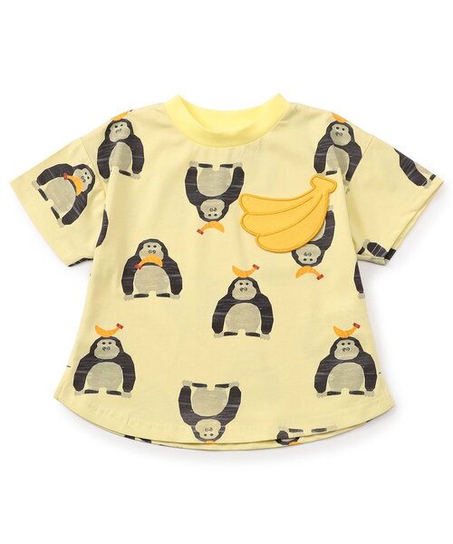 BIT'Z(ビッツ)の「【接触冷感】動物総柄半袖Tシャツ(Tシャツ/カットソー・キッズ・ミント/アイボリー/レモンイエロー・80/90/95/100/110/120)」の7枚目の写真