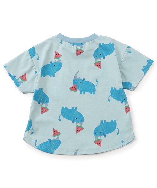 BIT'Z(ビッツ)の「【接触冷感】動物総柄半袖Tシャツ(Tシャツ/カットソー・キッズ・ミント/アイボリー/レモンイエロー・80/90/95/100/110/120)」の6枚目の写真