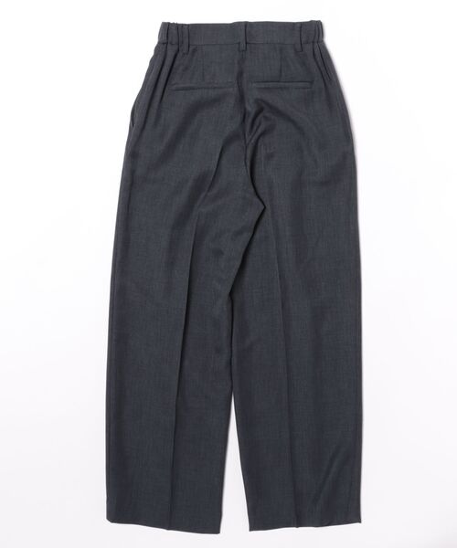 m.f.editorial(エムエフエディトリアル)の「【ストレッチ ウォッシャブル】m.f.エディトリアル レディース ワイド パンツ 紺(セットアップ可能)(スーツパンツ・レディース・ネイビー・S/MEDIUM/LARGE/X-LARGE)」の2枚目の写真