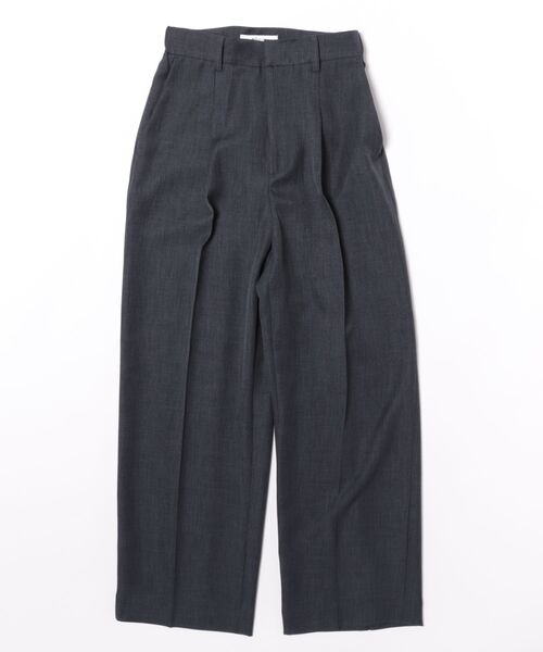 m.f.editorial(エムエフエディトリアル)の「【ストレッチ ウォッシャブル】m.f.エディトリアル レディース ワイド パンツ 紺(セットアップ可能)(スーツパンツ・レディース・ネイビー・S/MEDIUM/LARGE/X-LARGE)」の7枚目の写真