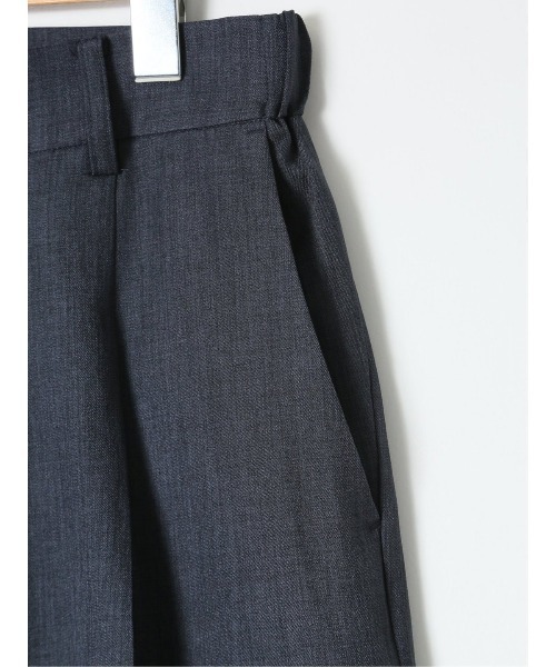 m.f.editorial(エムエフエディトリアル)の「【ストレッチ ウォッシャブル】m.f.エディトリアル レディース ワイド パンツ 紺(セットアップ可能)(スーツパンツ・レディース・ネイビー・S/MEDIUM/LARGE/X-LARGE)」の5枚目の写真