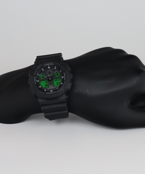 G-SHOCK(ジーショック)の「BLACK AND ELECTRO GREEN / GA-100BEG-1AJF(アナログ腕時計・メンズ・ブラック×グリーン・FREE)」の11枚目の写真