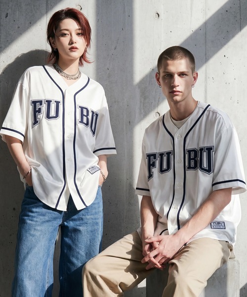 FUBU（ フブ）の「【FUBU/フブ】SATIN BASEBALL SHIRTS/サテン ベースボールシャツ（シャツ/ブラウス・メンズ・ブラック/ホワイト/ライトブルー・XL/M/L）」の5枚目の写真