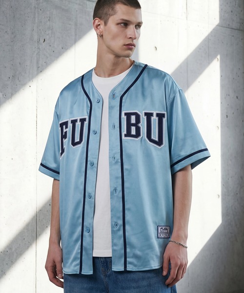FUBU（ フブ）の「【FUBU/フブ】SATIN BASEBALL SHIRTS/サテン ベースボールシャツ（シャツ/ブラウス・メンズ・ブラック/ホワイト/ライトブルー・XL/M/L）」の17枚目の写真