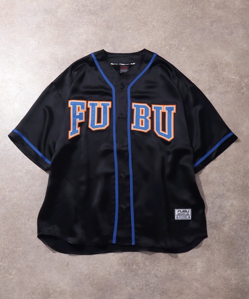 FUBU（ フブ）の「【FUBU/フブ】SATIN BASEBALL SHIRTS/サテン ベースボールシャツ（シャツ/ブラウス・メンズ・ブラック/ホワイト/ライトブルー・XL/M/L）」の22枚目の写真