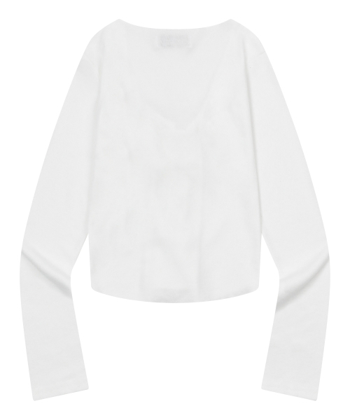 MUCENT(ムセント)の「マリングアイレットレースアップコルセットグリームロングスリーブTシャツ(3カラー)(Tシャツ/カットソー・レディース・ライトグレー/ホワイト/ブラック・FREE)」の12枚目の写真