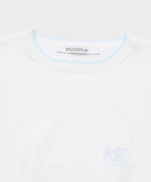GRUNDEN（グルンデン）の「COOL COTTON KNIT TOP (WHITE)（ニット/セーター・レディース・その他・OS）」の4枚目の写真