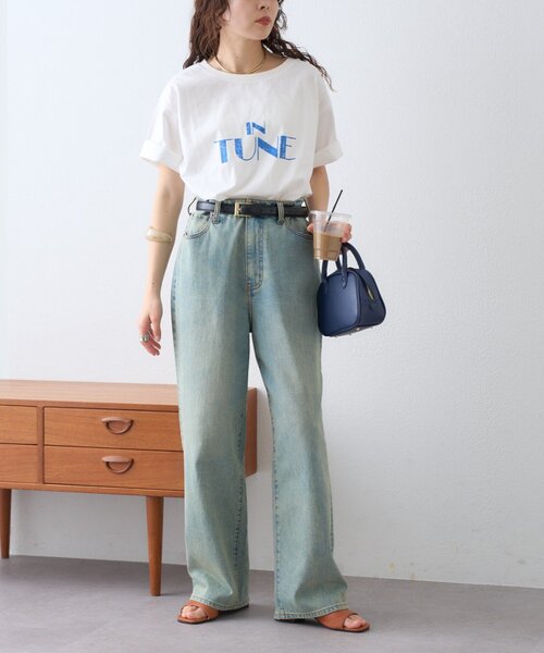 CIAOPANIC TYPY（チャオパニックティピー）の「かすれロゴプリントTee（Tシャツ/カットソー・レディース・イエロー/ホワイト/チャコールグレー・ONE SIZE）」の12枚目の写真