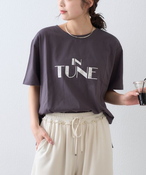 CIAOPANIC TYPY（チャオパニックティピー）の「かすれロゴプリントTee（Tシャツ/カットソー・レディース・イエロー/ホワイト/チャコールグレー・ONE SIZE）」の16枚目の写真