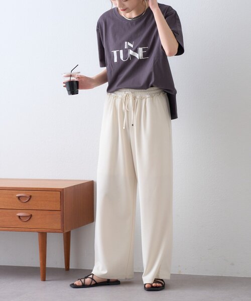 CIAOPANIC TYPY（チャオパニックティピー）の「かすれロゴプリントTee（Tシャツ/カットソー・レディース・イエロー/ホワイト/チャコールグレー・ONE SIZE）」の19枚目の写真
