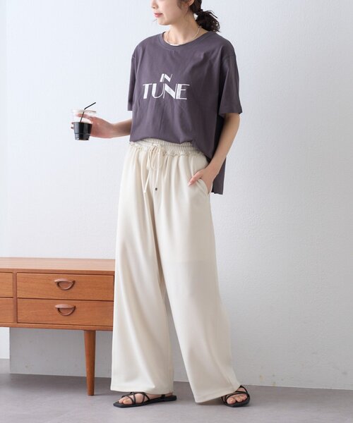 CIAOPANIC TYPY（チャオパニックティピー）の「かすれロゴプリントTee（Tシャツ/カットソー・レディース・イエロー/ホワイト/チャコールグレー・ONE SIZE）」の20枚目の写真