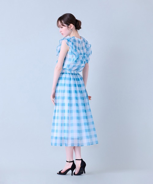 Audie a Muses(オーディアミューズ)の「ビッグギンガムタックスカート(スカート・レディース・ブルー/ブラック・38/42)」の14枚目の写真