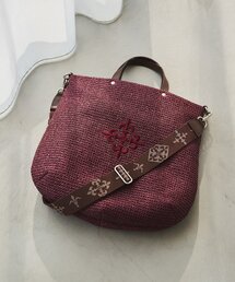 russet | 《WEB限定》スリム2WAYトートバッグ <ナイロンラフィア>(トートバッグ)