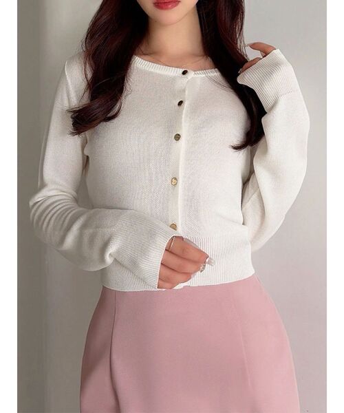 RESEXXY（リゼクシー）の「【UVカット】ベーシックカーディガン（カーディガン/ボレロ・レディース・グレー/ブラック/イエロー/ホワイト/ピンク/ブルー・FREE）」の2枚目の写真